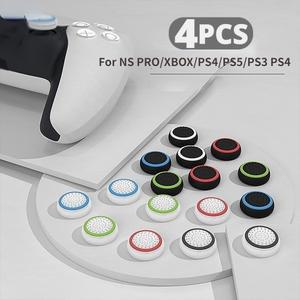 [호환품]4pcs 아날로그 조이스틱 빛나는 엄지 스틱 그립 캡 케이스 PS5 PS4 Xbox 360 One 시리즈 X 스위치