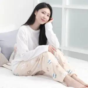 극세사 추천템 (헬로팬더) 포근 잠옷바지 프리사이즈 인기 수면잠옷 따뜻 겨울 여성
