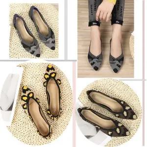 플랫 호피 니트 슈즈 W8A15DA