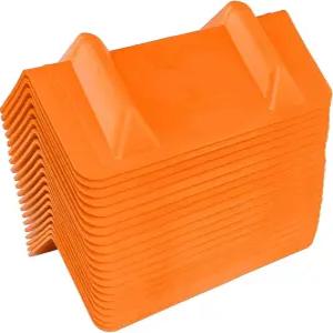 AMUFJ 오렌지 화물 적재 코너 가장자리 보호기 플라스틱 타이 다운 - 헤비 듀티 플랫베드 스트랩