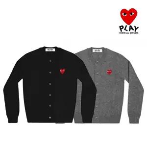 꼼데가르송 레드와펜 라운드넥 여성 가디건