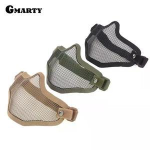 야외 사냥용 에어소프트 전술 마스크 보호 메쉬 비비건 사격 액세서리