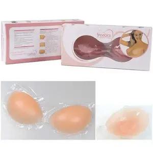 여자 실리콘 볼륨 업 접착형 웨딩 비키 브라 패드 브라자 실리콘브라