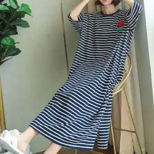 박시한 홈웨어 임산부 원피스 잠옷 수면 편한 롱