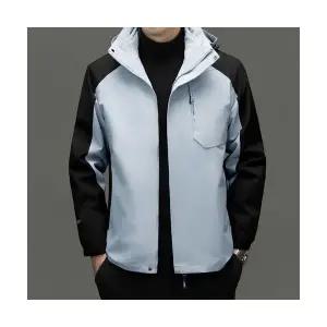 록쉬블몰 남성 바람막이 점퍼 추동 삼인원 야상 기모 내피 탈부착 캐주얼 등산 후드 HO4