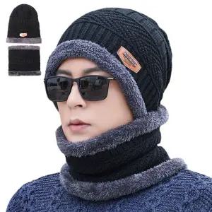 방한모자 겨울 골프 목도리 니트 남성 모자 털모자 털목도리 방한용품