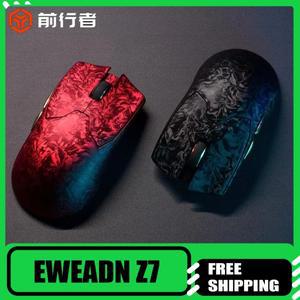 EWEADN Z7 무선 마우스 카본 파이버 Paw3950 듀얼 8k 경량 중형 인체공학적 e스포츠 게이밍 FPS PC 액세서