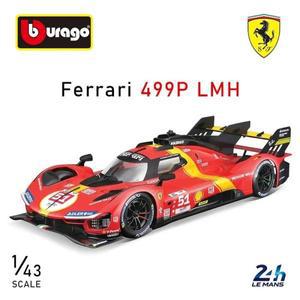 새로운 Bbugo 1:43 2023 페라리 499P 3.0L 터보 V6 - 우승자 르망 합금 미니어처 다이캐스트 자동차 모델