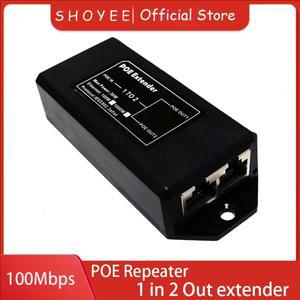 신형 2포트 기가비트 48V POE 익스텐더 100/1000Mbps - IEEE 802.3af/at PoE 리피터 IP 카메라/NVR/AP용, 1