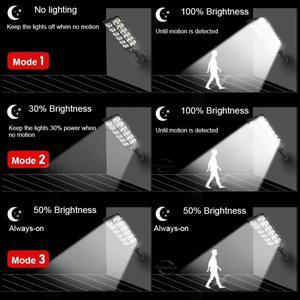 방수 태양광 모션 센서 조명 - 마당, 통로 및 차고용 원격 제어 LED 실외
