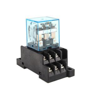 [미국배송] XNWKF 중간 릴레이 HH63P LY3NJ 10A 마이크로 소형 전자기 ACDC12V24V AC110V 220V 380V 11핀 소켓 베이스 PTF11A(소켓 없음 AC 110V)