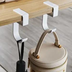 휴대용 책상 가방 걸이 화이트 가방거치대 핸드백걸이 책가방걸이