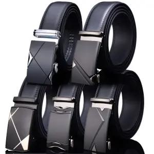 엘마운틴 남자 가죽 벨트 허리띠 정장 자동 버클 혁대/넓은/슬림/빅사이즈/남성/패션/직장인/선물/벨트끈