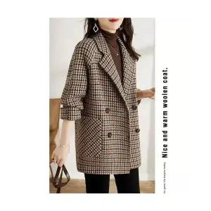 무천도사 여성 여친 정장 자켓 양복 칼라 투스 코트 가을 겨울 모직 KKE4