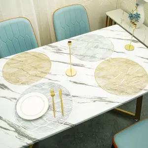 원형 PVC 실리콘 매트 식탁 투명 깔개 테이블보 1P