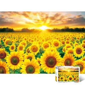 500피스 노을진 해바라기 ( TPD05-1012 )퍼즐 풍경사진 액자 그림 종이 직소 키덜트 벽걸이 장식용 취미용