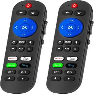 Roku Express 4K+용 프로그래머블 리모컨 볼륨 조절 4K 추가 9개의 학습 키로 교체 가능(스틱 제외)