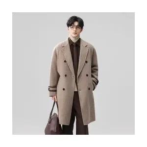 남자정장재킷 리버시블 울 코트 가을 겨 하프 정장 넥 더블 모직 원템4