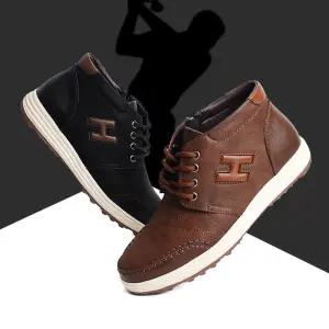 야외 겨울 스포츠 골프화 데일리 하이탑 신발 남자 운동화 남성 용품 연습용 패션 스크린