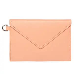 [메종키츠네] 메종키츠네 25SS 은장 로고 넥 스트랩 파우치 카드지갑 피치 IU05528LC0025 P612