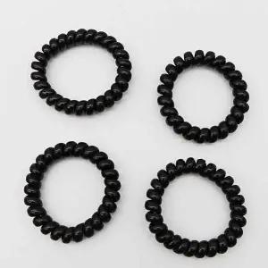 [골드스마일]스프링 머리끈 블랙 여성 고무줄 꽈배기 머리끈