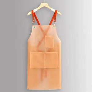 반투명 방수 앞치마 오렌지