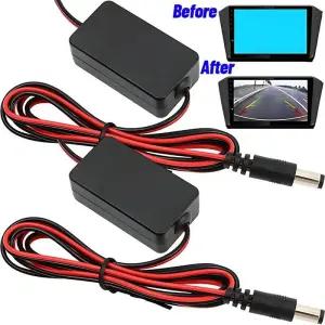 후방카메라배선 12V 간섭 방지 DC 릴레이 커패시터 필터 커넥터 차량용 카메라 주차 후방 카메라용