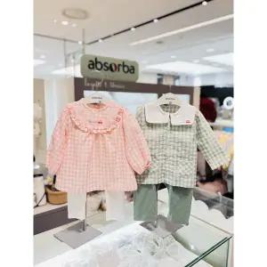 [압소바](광주신세계)[압소바 26년SS임신출산백일돌선물]미료 원피스 상하복 2벌 세트(A1113002/A111300...