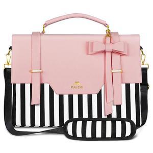 여성용 MATEIN 노트북 가방, 15.6인치 슬림 컴퓨터 서류 가방 슬리브 케이스, 경량 귀여운 소녀 메신저 어깨 운반 작업용 토트백, 여학생 사무실 자매 선물, 핑크