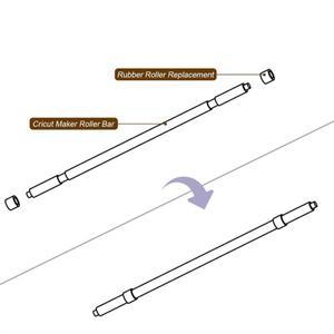 ABKW-Cricut Maker/Maker 3 호환 6Pcs 수리 악세사리 호환  고무 롤러 교체 호환   매트 가이드