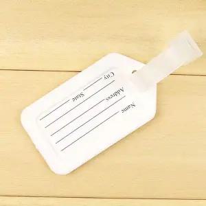 [콩심팥심]캐리어 여행가방 골프백 네임택 화이트 이름표