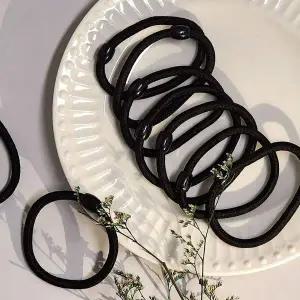 [콩심팥심]머리고무줄 머리끈 1P 블랙 대용량머리끈 쫀쫀