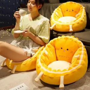 일체형 방석 매트 패브릭 좌식 등쿠션 기숙사 쿨매트 의자