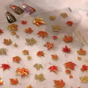 네일아트 쓸쓸한 가을 단풍 무광 유광 엠보스티커 2종 (WFKAH6V)