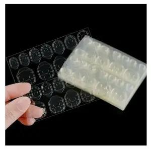 고품질 젤 페디 부착 24p 실리콘 양면 연장 팁 손 연장 양면 네일 (WFKAMQD)