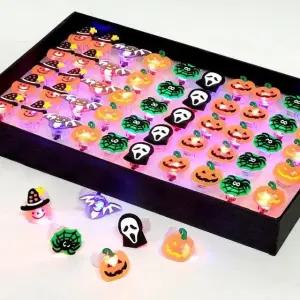 증정품led반지 행사 호박 오픈형링 사이즈조절 단체선물반지 할로원 50p (WFKA24I)