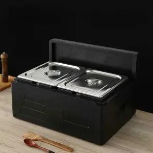 소형 반찬냉장고 보관 15 용 테이블 뷔페 재료 통 2칸 토핑