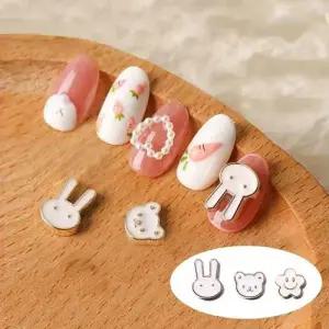 네일아트 귀욤 토끼 곰돌이 스마일 파츠 3종 세트 W9AEBE0