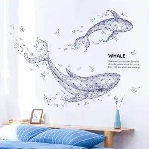 인테리어 포인트벽지 고래 벽스티커 월스티커 WAE1D05