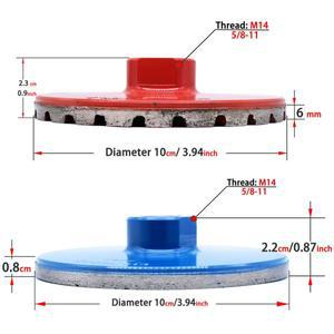 4인치 다이아몬드 그라인딩 컵 휠 세그먼트 연속 금속 본드 연마 조각 디스크 석재 화강암 대리석 콘크리트
