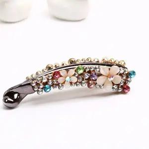 [골드스마일]페미닌반묶음핀 꽃 큐빅장식 손쉬운 스타일링 화려한핀