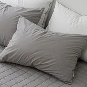 베개세상 해피니 베개 그레이 솜 순면 수 커버 크림 별매 (WFKALP8)