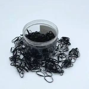 [콩심팥심]ksr 블랙 머리끈 헤어끈 고무줄세트 500pcs