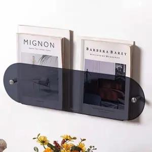 [하프클럽/]아크릴 벽선반 투명 블랙 벽걸이형 다용도 선반