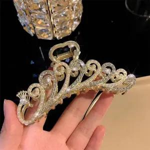 여왕의 품격 진주큐빅 집게핀