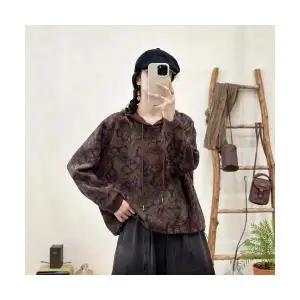 EAMT 여성 기모 맨투맨 겨울 슬림핏 프린트 후드 풀오버 상의 YJ4