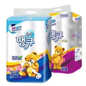 정품 뉴땡큐 3겹 롤 소프트 화장지 휴지 30롤 2팩 (WFKAY7U)