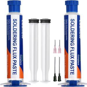 레스노우 납땜 플럭스 페이스트, 전자 제품 디솔더링, 납땜, 전기 부품 수리 및 분해를 위한 2종 세트 없음