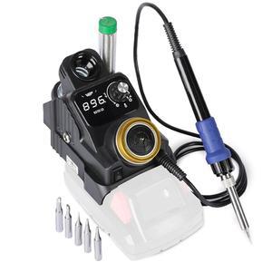 밀워키 20V/18V 배터리와 호환되는 WEP 937D-I 3 무선 납땜 아이언 키트, 통합 홀더, 디지털 디스플레이, 6가지 팁, 조절 가능한 온도, 자동 슬립 및 종료 기능 포함