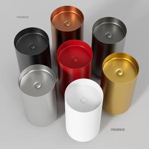 라포식 북유럽 스테인레스 스틸 욕실 싱크 받침대 세면기 하이 엔드 디자이너 플로어 스탠딩 통합 원형